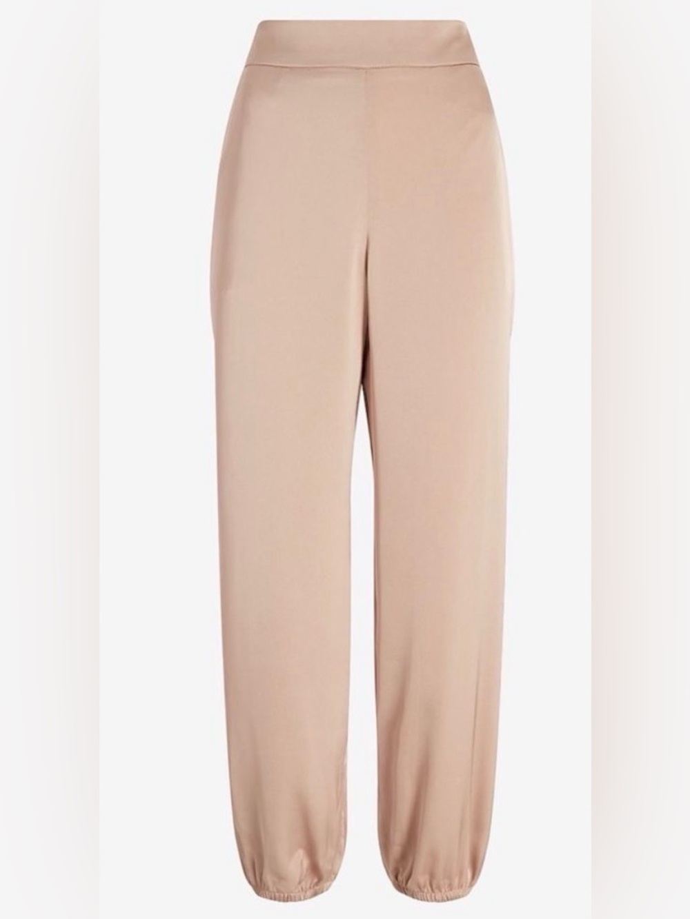 Express Women's Satin Jogger Pants in Blush - Picture 3 of 5